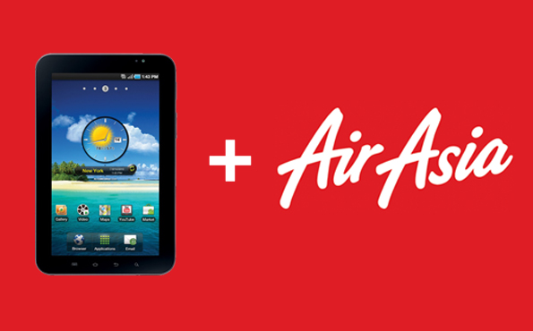 AirAsia X cung cấp máy tính bảng Samsung Galaxy Tab 10.1 trên chuyến bay