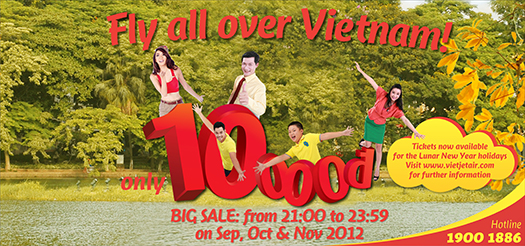 Bay khắp Việt Nam với Vietjet Air chỉ từ 10.000