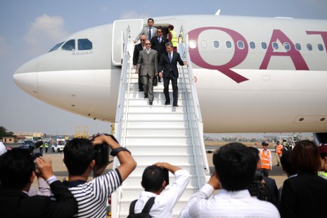 Chuyến bay đầu tiên của Qatar Airways đến Campuchia